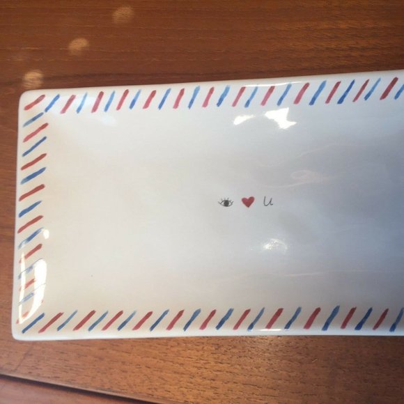 West elm Love Letter Tray Plate Trinket Dish Valentine's Gift - Picture 4 of 7